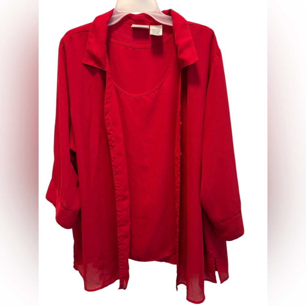 White Stag Bundle Red Blouse And Tank Top Sz(22W/24W)
